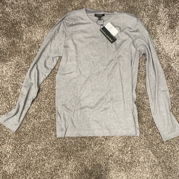 Banana Republic luxury touch long sleeve grey shirt- new with tags